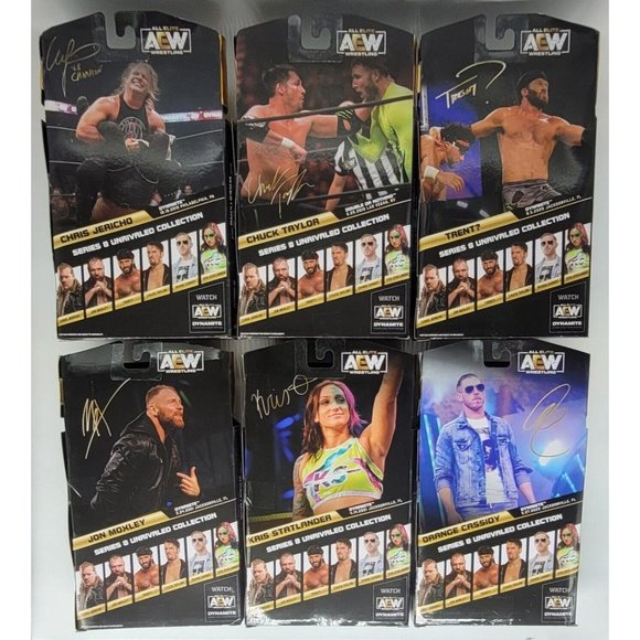 AEW Wrestling Series 8 Unrivaled Collection Figures & Ring Bundle - Picture 2 of 4